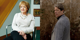 Margaret Hodge (left, photo: Kate Peters, Republik) und Paul Tang (right, photo: Jussi Puikkonen, Republik)