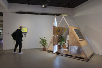 Exhibition view of no1s1 at House of Electronic Arts « Exploring the Decetralized Web – Kunst auf der Blockchain », 2023, HEK, Photo: Franz Wamhof